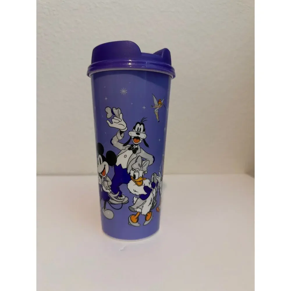 Walt Disney World 100 Years of Wonder Resort Refillable Tumbler Cup Mug Purple